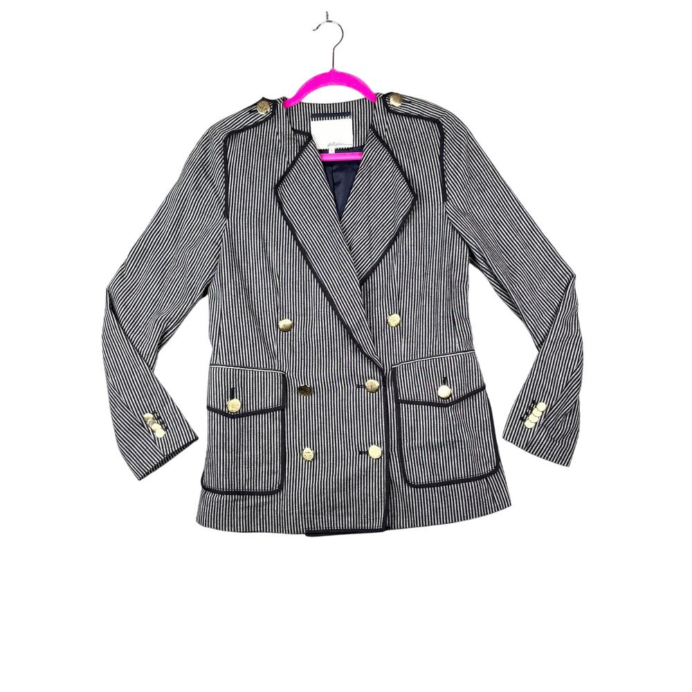 3.1 Phillip Lim Striped Double-Breasted Blazer‎ Size 4